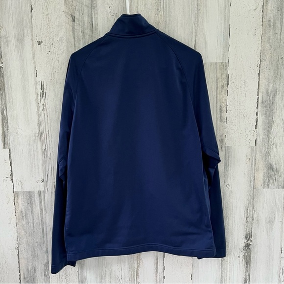Nike Women’s Blue Full Zip Track Jacket Size Large 100% Polyester In Blue/White - Picture 8 of 8